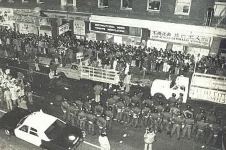 Image of AAPA members at the International Hotel Strike
