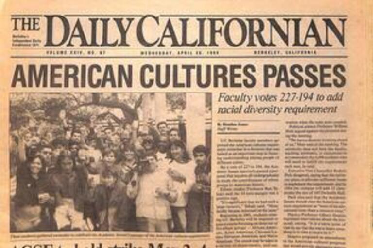 Image of front page of Daily Cal Article--American Cultures Passes